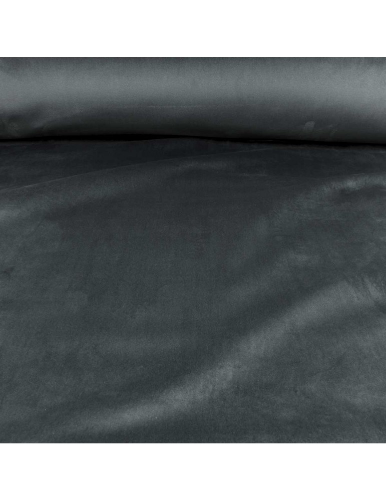 Tissu velours polaire uni occultant/phonique gris Tissu velours polaire uni occultant/phonique gris