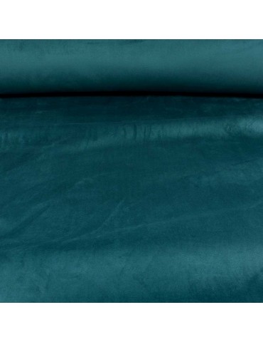 Tissu velours polaire uni occultant/phonique bleu