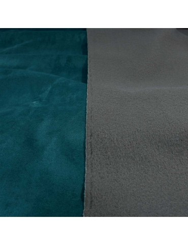 Tissu velours polaire uni occultant/phonique bleu