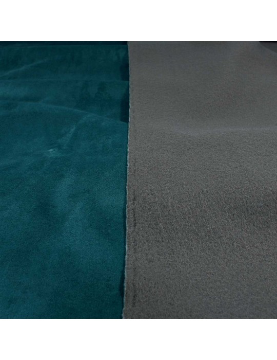 Tissu velours polaire uni occultant/phonique bleu