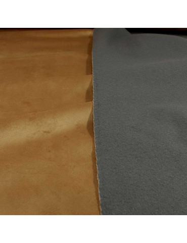 Tissu velours polaire uni occultant/phonique doré