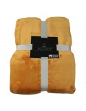 Plaid microfibre 240 x 260 cm jaune Plaid microfibre 240 x 260 cm jaune