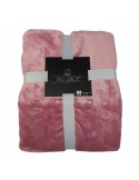 Plaid microfibre 220 x 240 cm rose