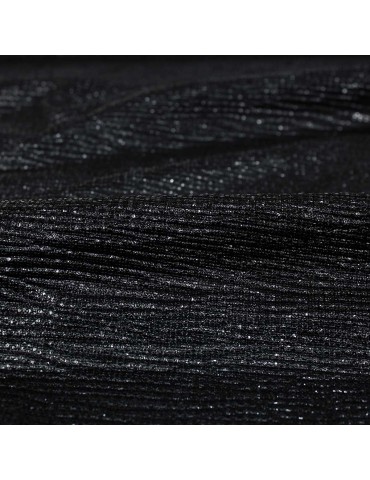 Tissu jersey brillant noir