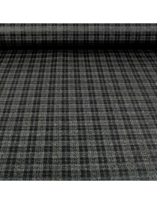 Tissu jersey effet simili à carreaux noir/gris