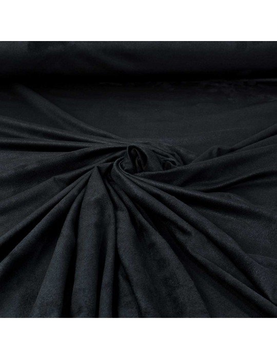 Tissu d'habillement suédine unie noir