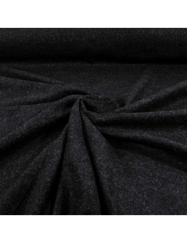 Tissu laine bouillie gris anthracite