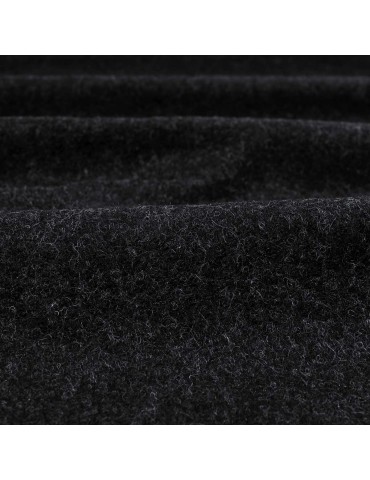 Tissu laine bouillie gris anthracite