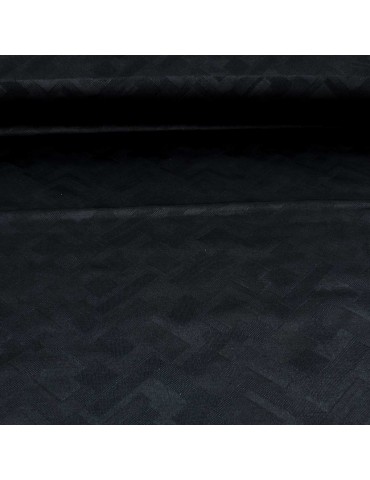 Tissu jersey géométrique bleu