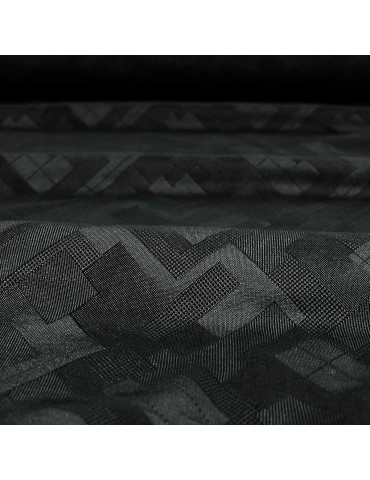 Tissu jersey géométrique gris