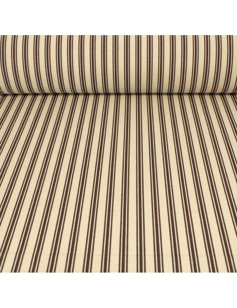 Coupon ameublement imprimé rayures chocolat 300 x 140 cm marron Coupon ameublement imprimé rayures chocolat 300 x 140 cm marron