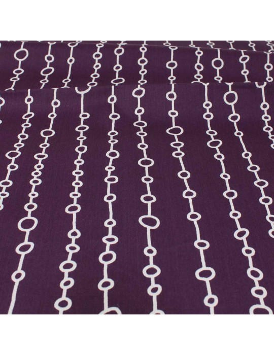 Coupon ameublement cercles 50 x 140 cm violet