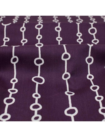 Coupon ameublement cercles 50 x 140 cm violet