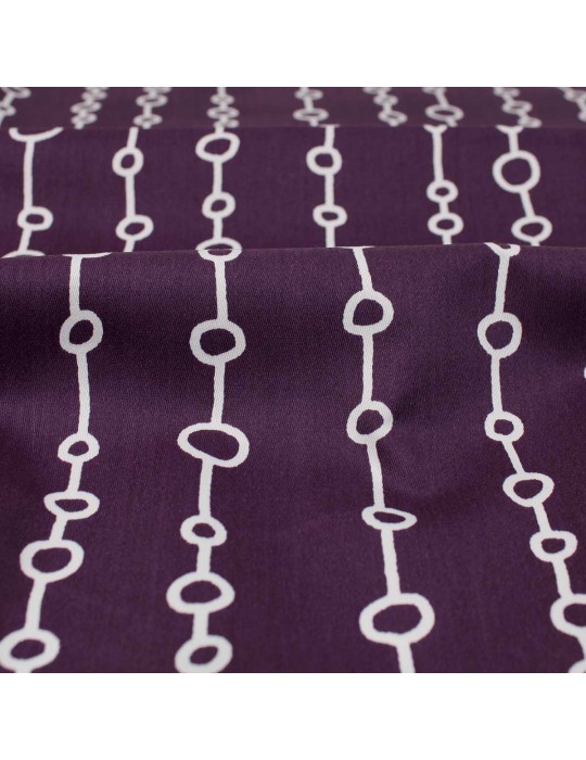 Coupon ameublement cercles 50 x 140 cm violet