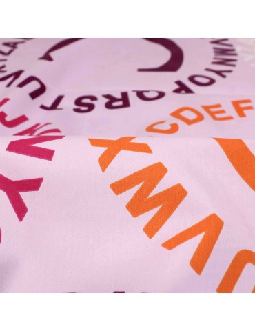 Coupon ameublement alphabet 300 x 140 cm rose