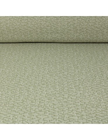 Tissu jacquard beige/vert