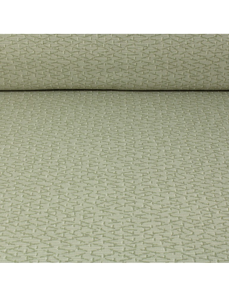 Tissu jacquard beige/vert Tissu jacquard beige/vert