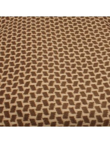 Coupon lainage imprimé marron 50 x 150 cm