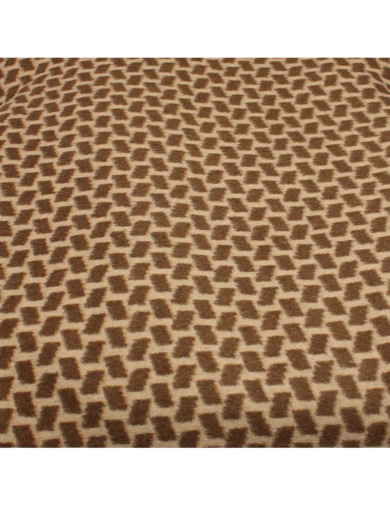 Coupon lainage imprimé marron 50 x 150 cm