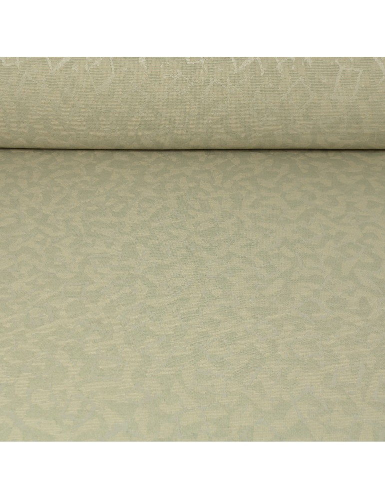 Toile d'ameublement polyester beige/vert Toile d'ameublement polyester beige/vert