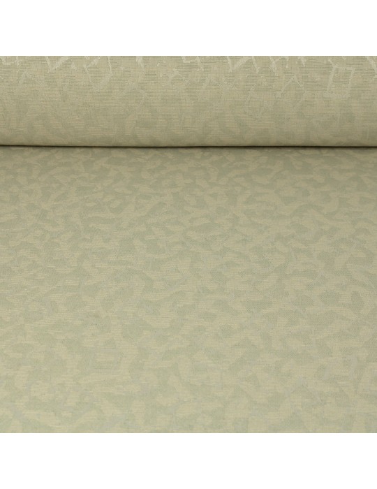 Toile d'ameublement polyester beige/vert