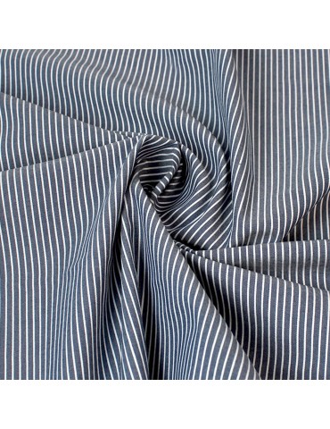 Coupon habillement 50 x 145 cm rayures bleu