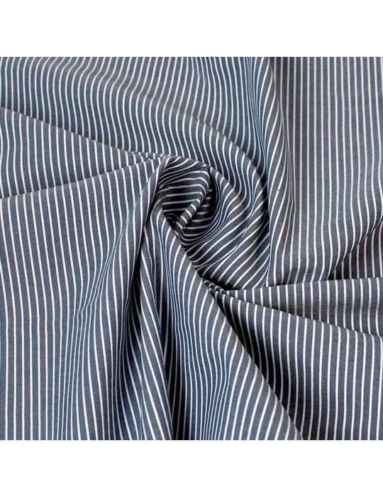Coupon habillement 50 x 145 cm rayures bleu