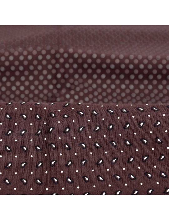 Coupon habillement coton/viscose 50 x 140 cm marron