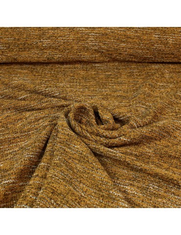 Tissu jersey chiné jaune ocre