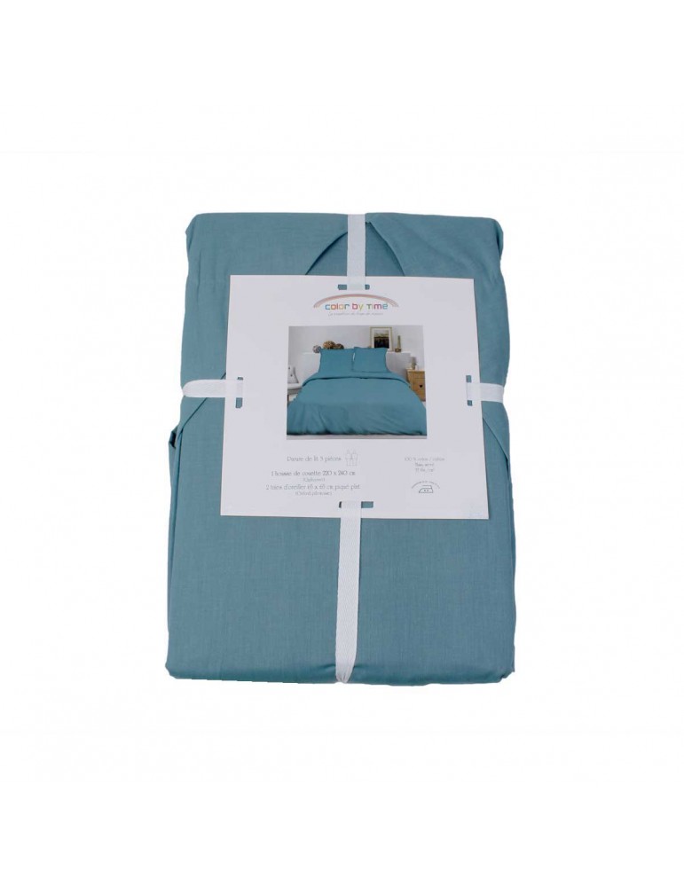 Parure de lit 240 x 220 cm 3 pièces bleu Parure de lit 240 x 220 cm 3 pièces bleu