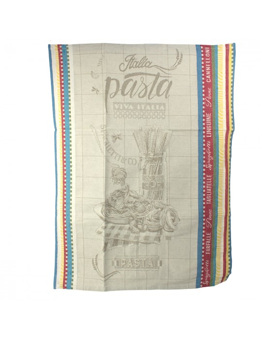 Torchon jacquard pasta 50 x 70 cm gris