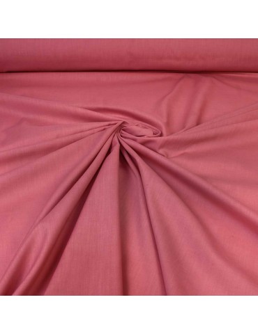 Voile coton/polyester rose rouge