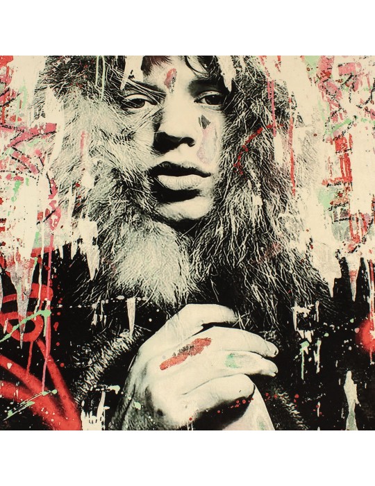 Carré velours imprimé 45 x 45 cm multicolore