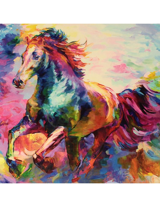 Carré velours imprimé 45 x 45 cm multicolore