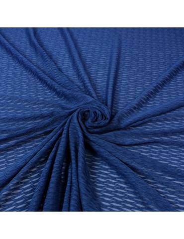 Tissu maille uni transparent bleu