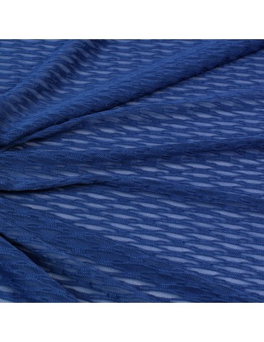 Tissu maille uni transparent bleu