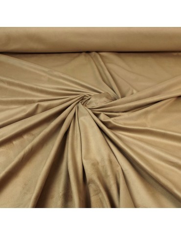 Tissu suédine uni beige