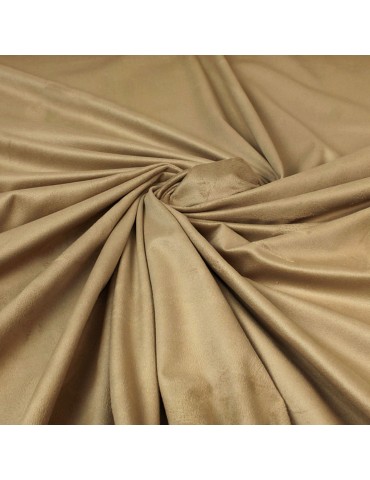 Tissu suédine uni beige