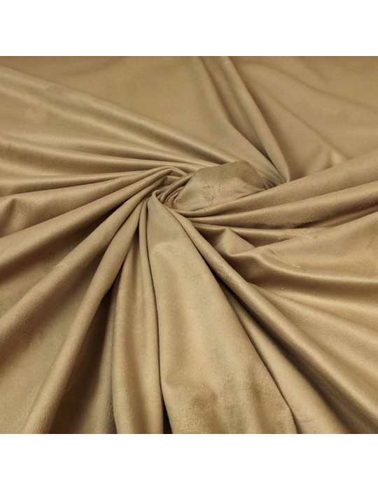 Tissu suédine uni beige