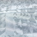 Tissu jacquard noël lurex argenté Tissu jacquard noël lurex argenté