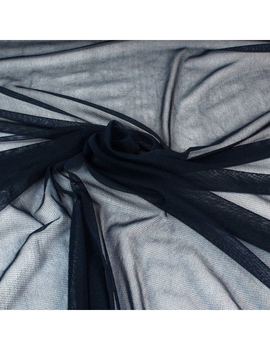Tissu maille uni bleu marine