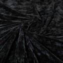 Tissu velours chenille noir