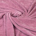 Tissu velours chenille rose