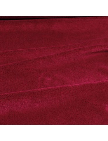Coupon tissu micro polaire uni 50 x 150 cm rouge