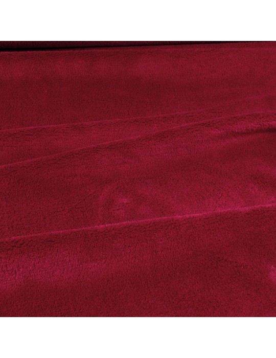 Coupon tissu micro polaire uni 50 x 150 cm rouge