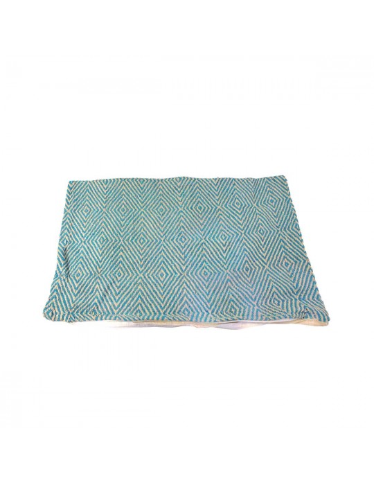 Housse de coussin jacquard 30 x 50 cm bleu