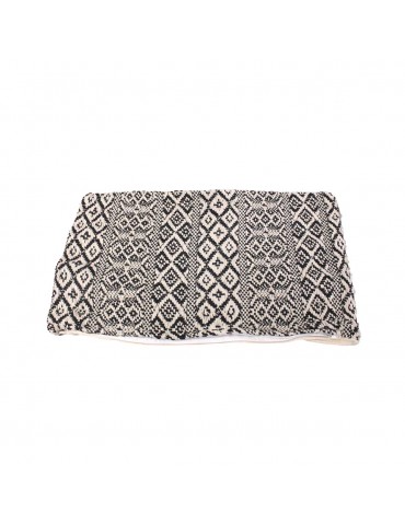 Housse de coussin jacquard 30 x 50 cm noir