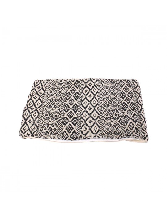 Housse de coussin jacquard 30 x 50 cm noir