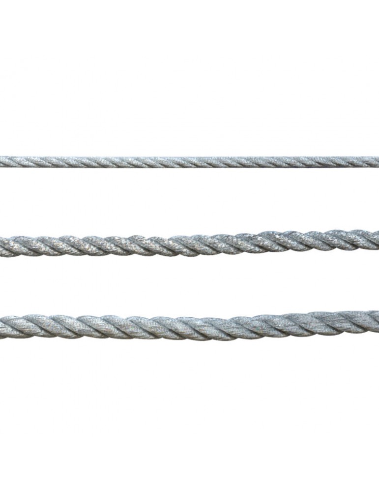 Cordelière lurex 6 mm argenté Cordelière lurex 6 mm argenté