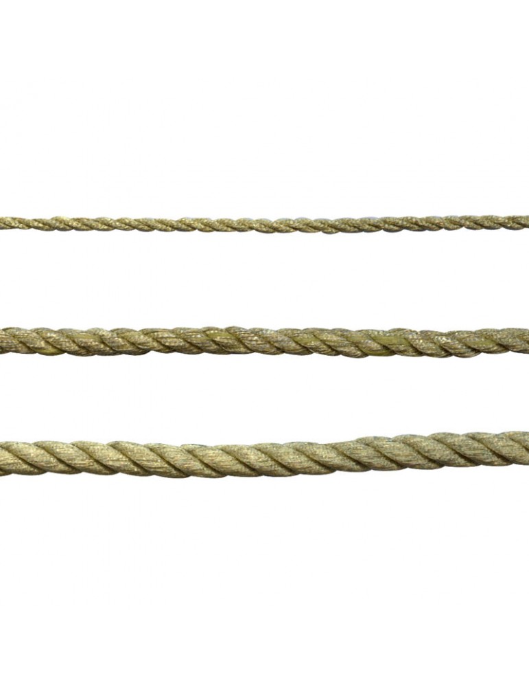 Cordelière lurex 6 mm  doré